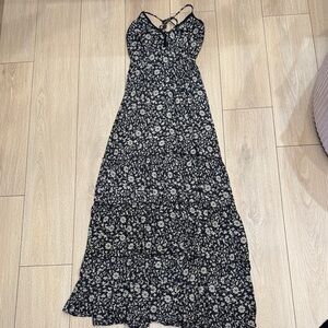 RAGA Black and Cream Floral Maxi Dress